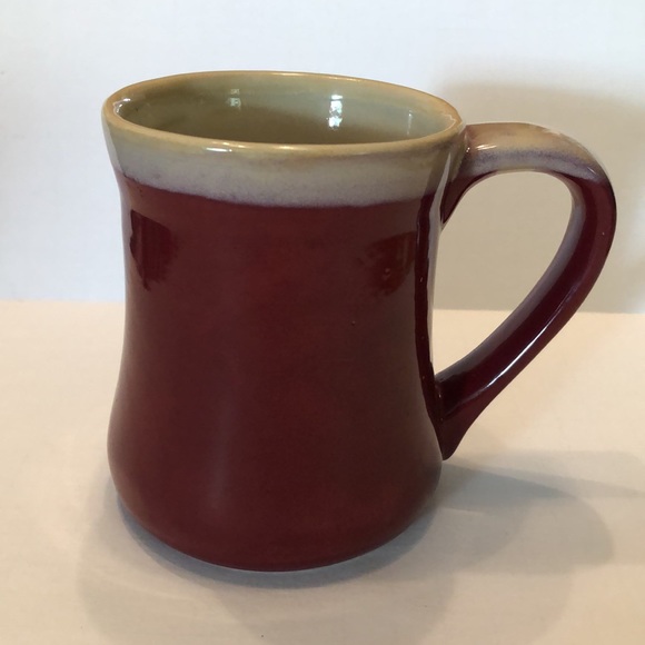 Tumbleweed Pottery Princess Burgundy Hand Made Glazed Ceramic Mug - Picture 2 of 7